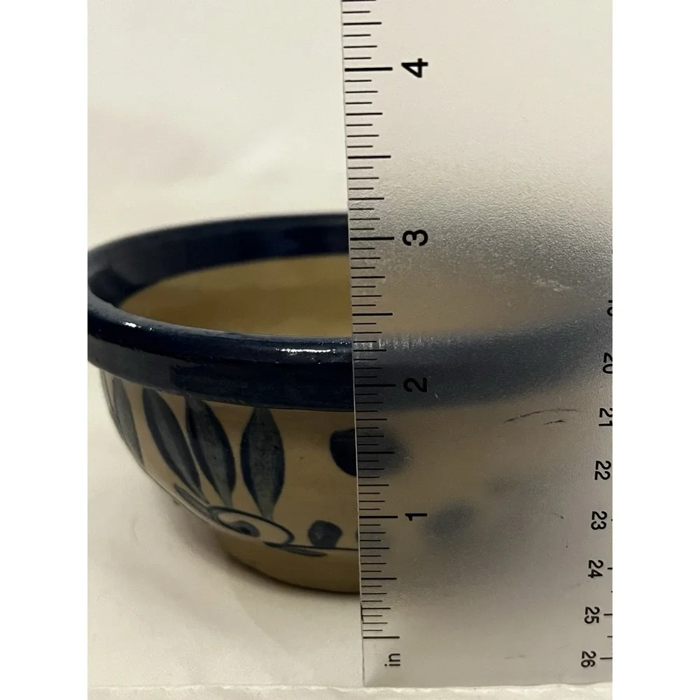 Beaumont Brothers Pottery BBP Salt Glazed Bowl Blue Farmhouse Cottagecore